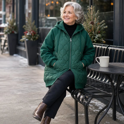 Spliced Quilted Puffer Jacket | Women's Winter Coat 4