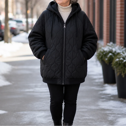 Spliced Quilted Puffer Jacket | Women's Winter Coat 9