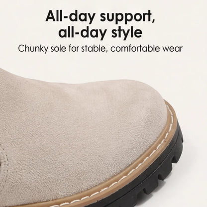 Stepara | Women's Side-Zip Suede Chelsea Boots Wide Toe 7