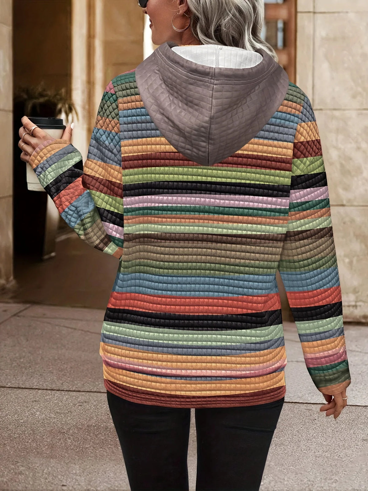 Striped Textured Hoodie | Casual Hoodies for Men 1