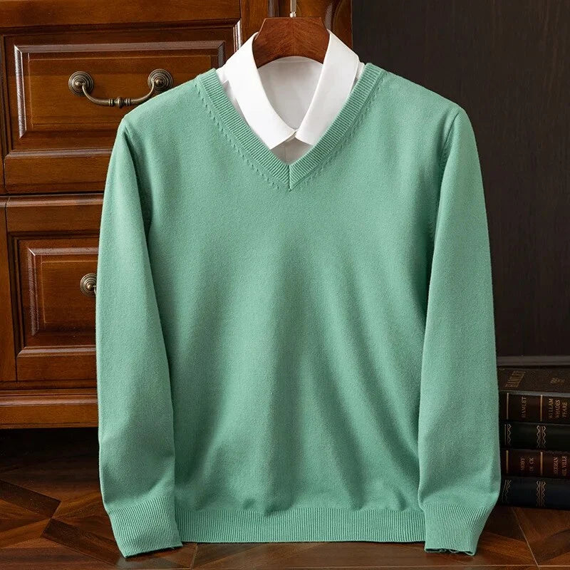 Olympia | Men's V-Neck Jumper | Soft Knit Sweater 2
