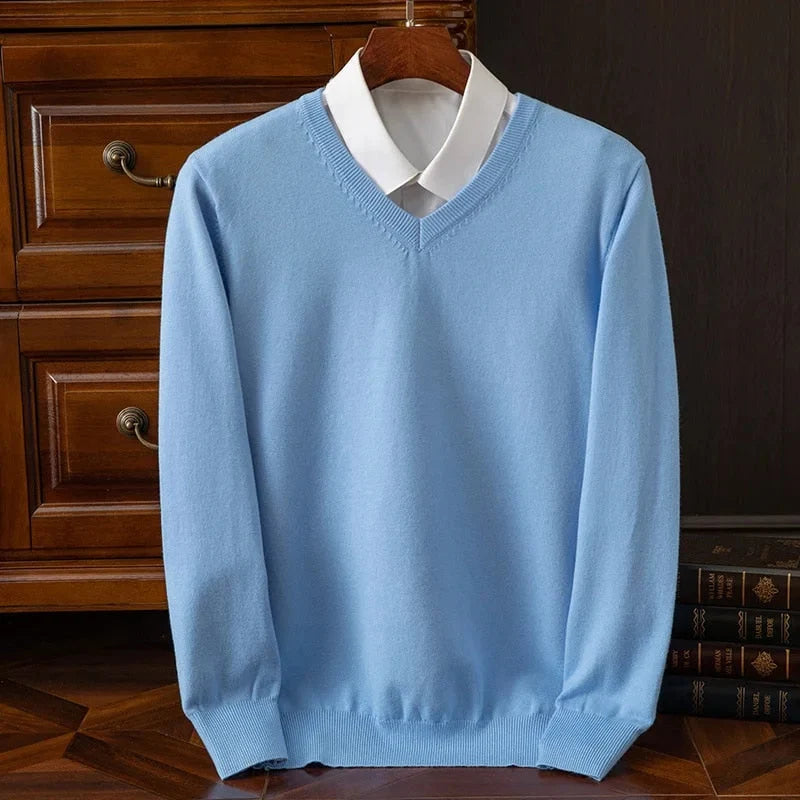 Olympia | Men's V-Neck Jumper | Soft Knit Sweater 3