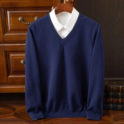 Olympia | Men's V-Neck Jumper | Soft Knit Sweater 4