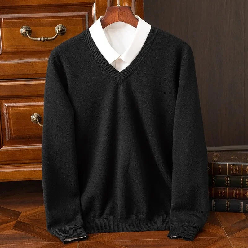 Olympia | Men's V-Neck Jumper | Soft Knit Sweater 1