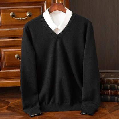 Olympia | Men's V-Neck Jumper | Soft Knit Sweater 1