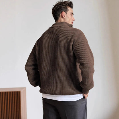 Valmir | Men's Quarter Zip Heavyweight Knit Sweater 1