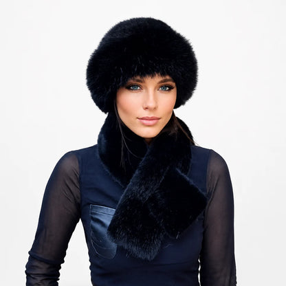 Veluna | Women's Plush Hat and Scarf Set in Multiple Colors 12