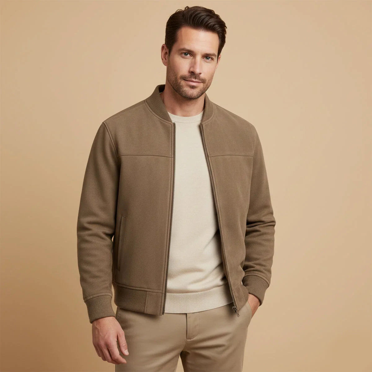 Verona | Men's Suede Jacket Tailored Fit Bomber Style 0