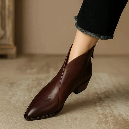 Viela | Women's Leather Ankle Boots Comfortable Support 4