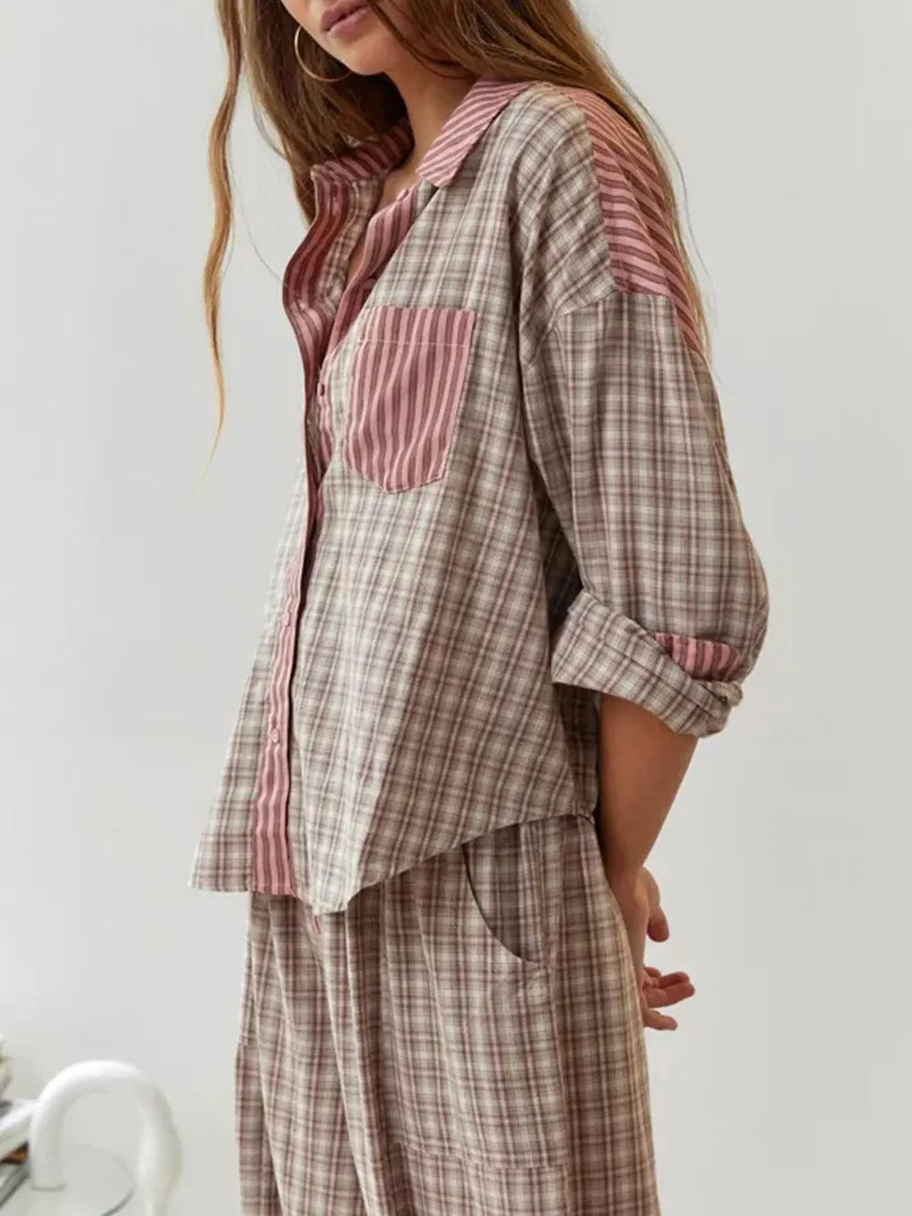 Viktoria | Women's Pajama Set Vintage 2-Piece Casual Pyjamas 0