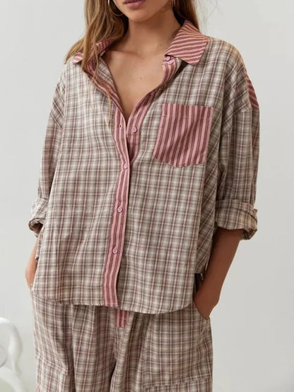 Viktoria | Women's Pajama Set Vintage 2-Piece Casual Pyjamas 3