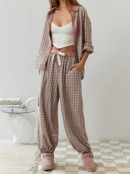 Viktoria | Women's Pajama Set Vintage 2-Piece Casual Pyjamas 4