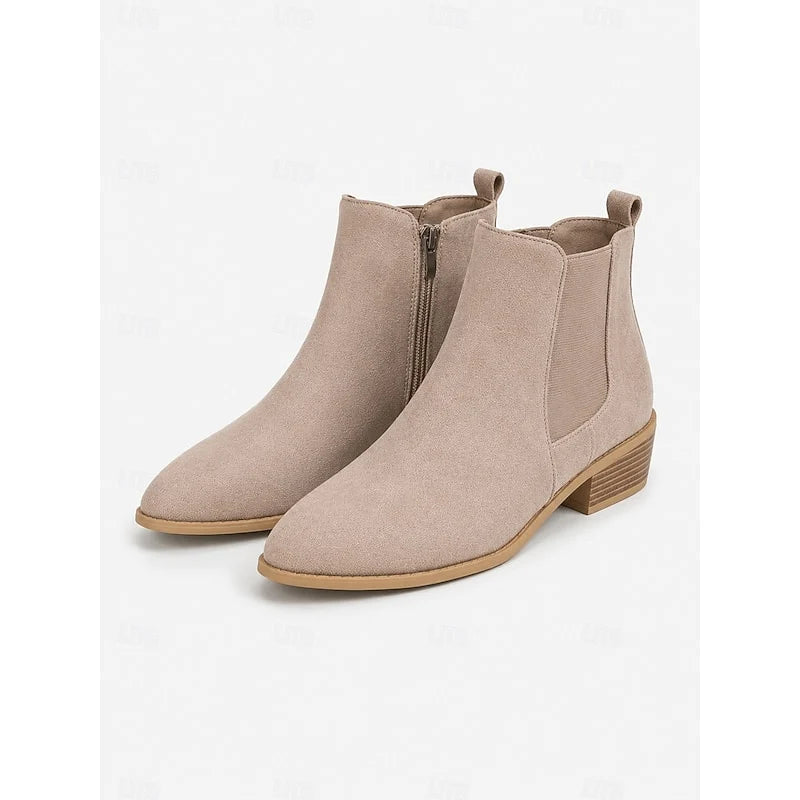 Vivienne | Pointed-Toe Block Heel Ankle Boots 1