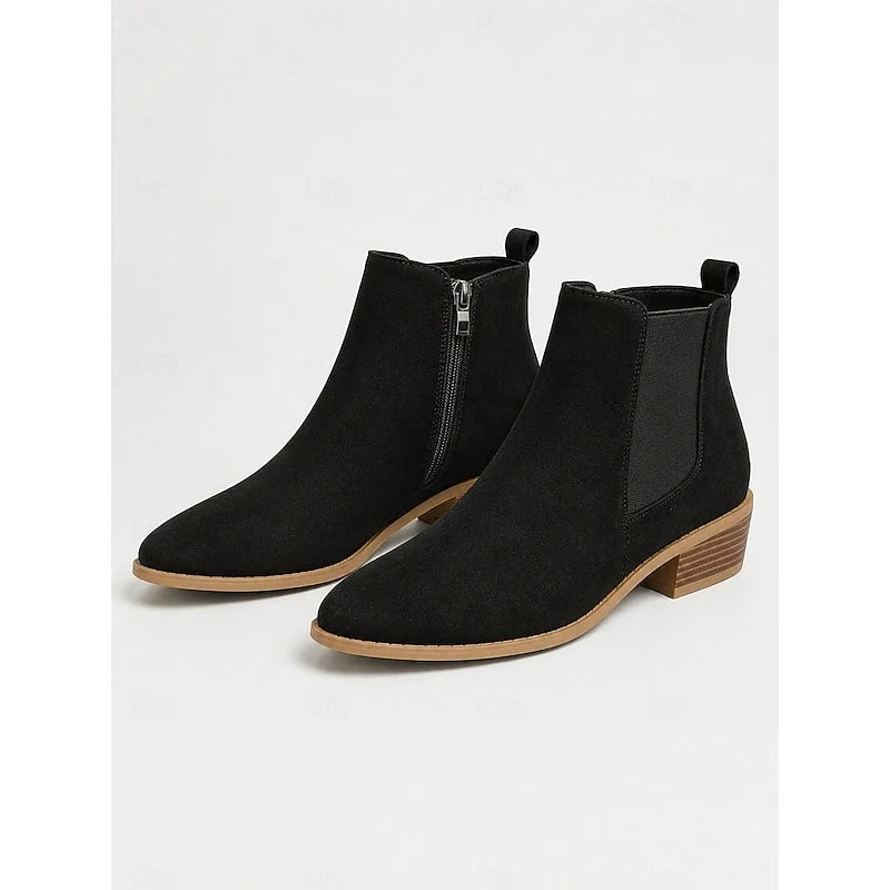 Vivienne | Pointed-Toe Block Heel Ankle Boots 2