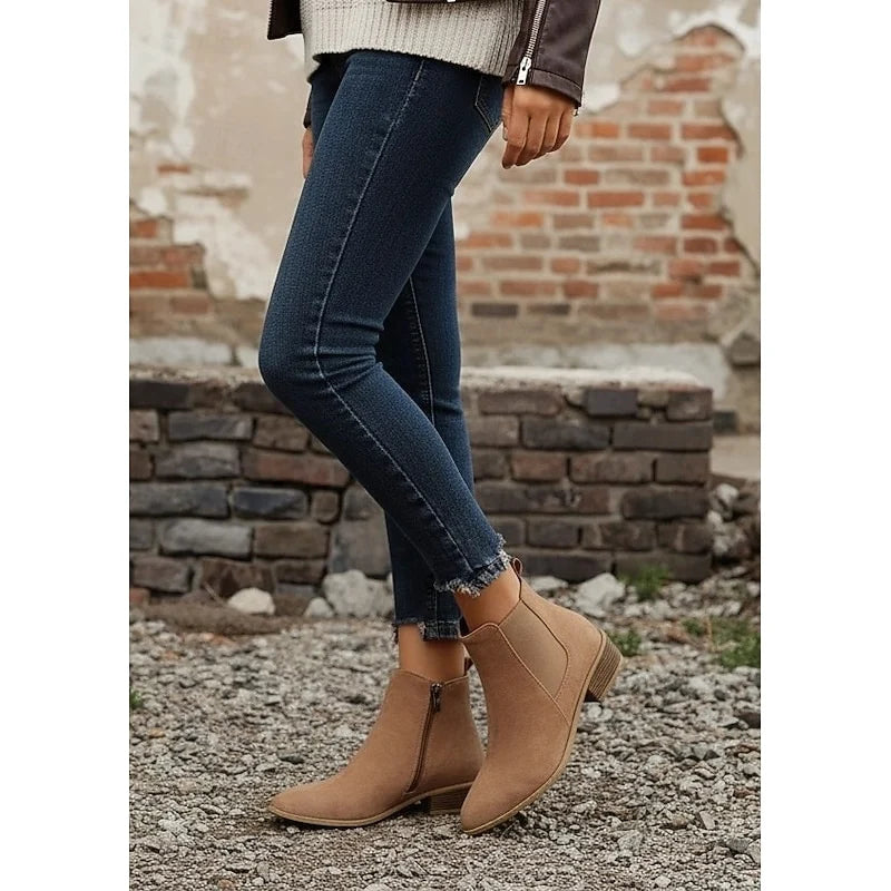 Vivienne | Pointed-Toe Block Heel Ankle Boots 6