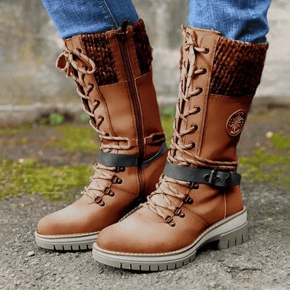 Waterproof High-Top Winter Boots with Laces 3