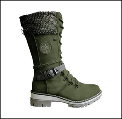 Waterproof High-Top Winter Boots with Laces 4