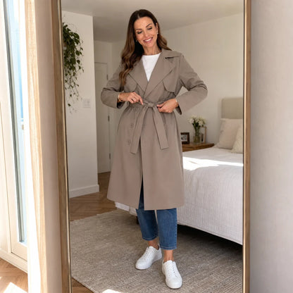 Wearbella – Belted Double-Breasted Trench Coat 2