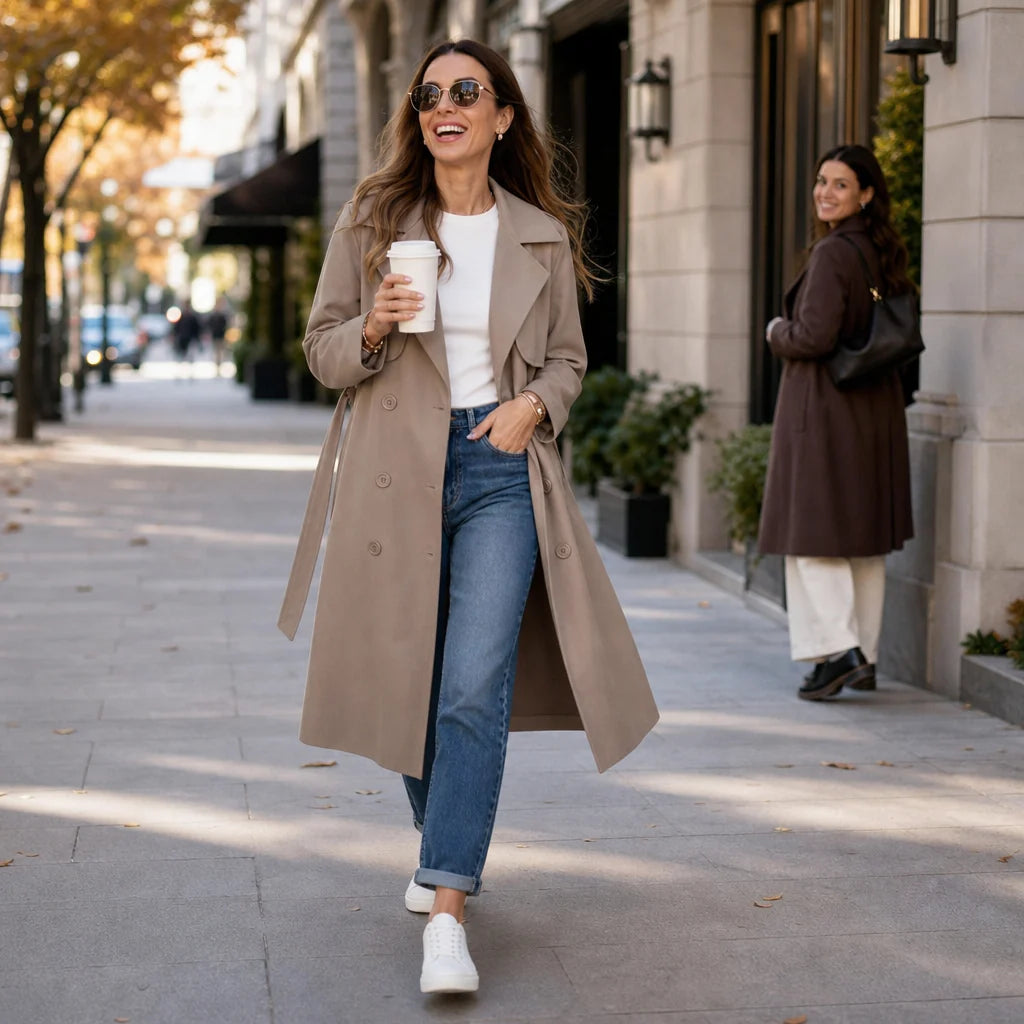 Wearbella – Belted Double-Breasted Trench Coat 3