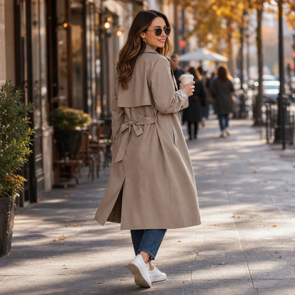 Wearbella – Belted Double-Breasted Trench Coat 4