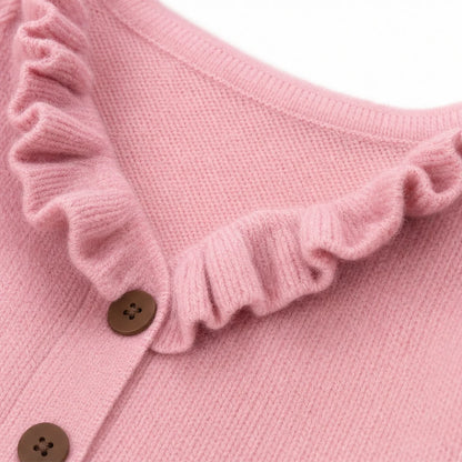 Wearbella – Ruffle Collar Stretch-Knit Cardigan 8
