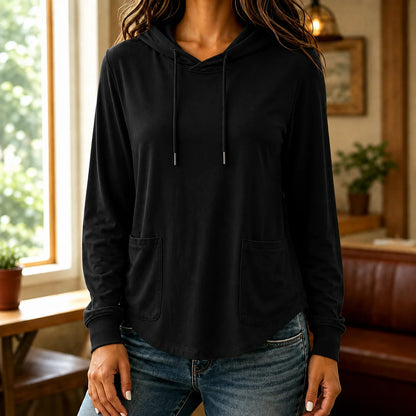 Women's Drawstring Hoodie Sweater with Pockets | Sweatshirt 11