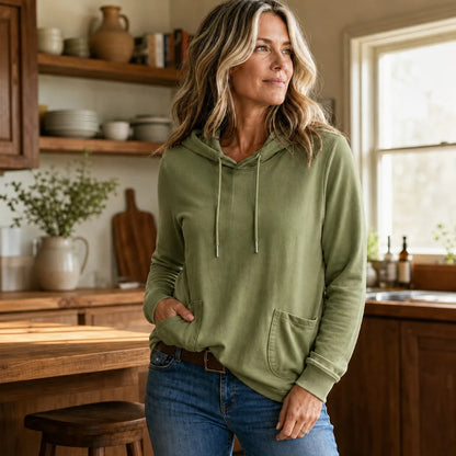 Women's Drawstring Hoodie Sweater with Pockets | Sweatshirt 2