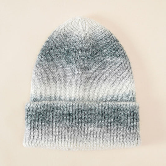 Women's Knit Hat Color Gradient Soft Warm 0