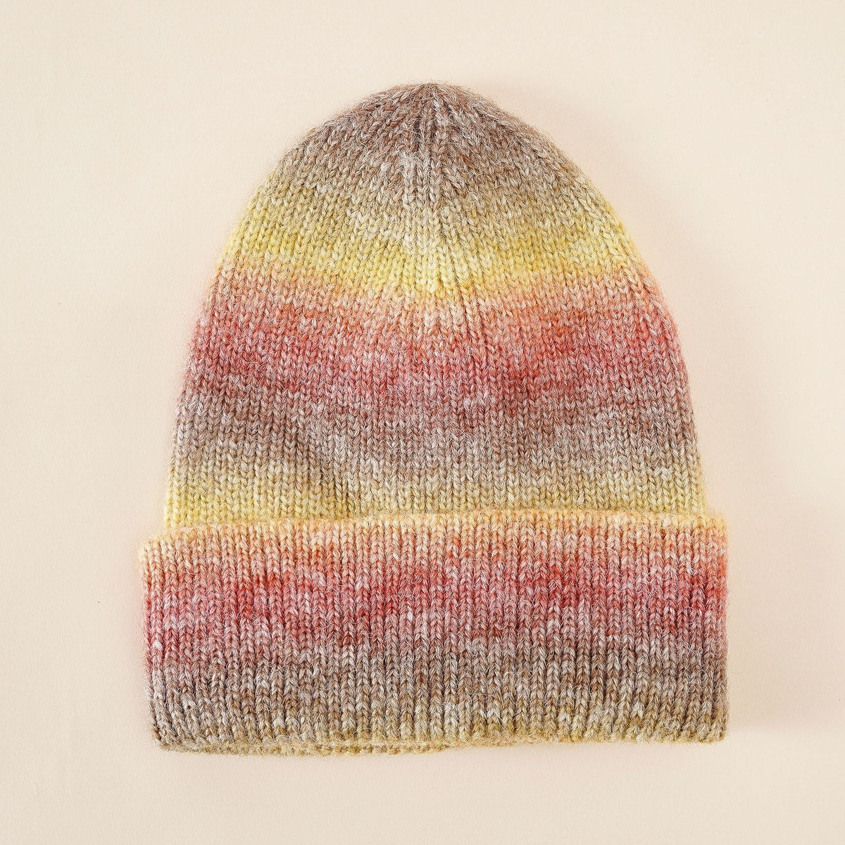Women's Knit Hat Color Gradient Soft Warm 10