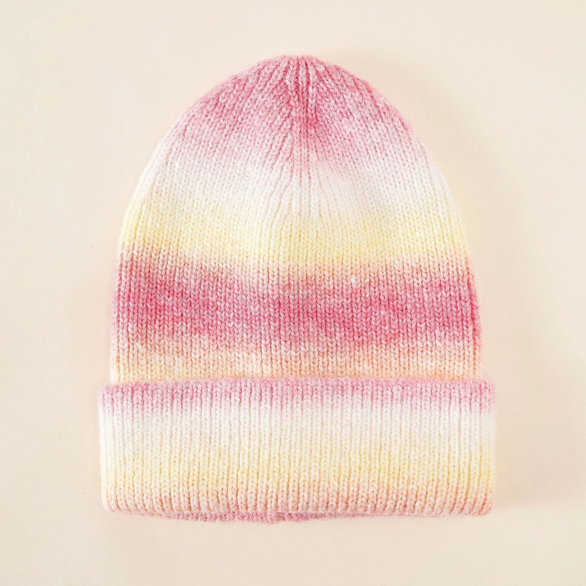 Women's Knit Hat Color Gradient Soft Warm 7
