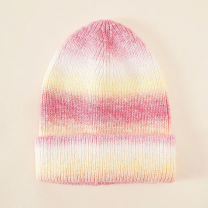 Women's Knit Hat Color Gradient Soft Warm 7