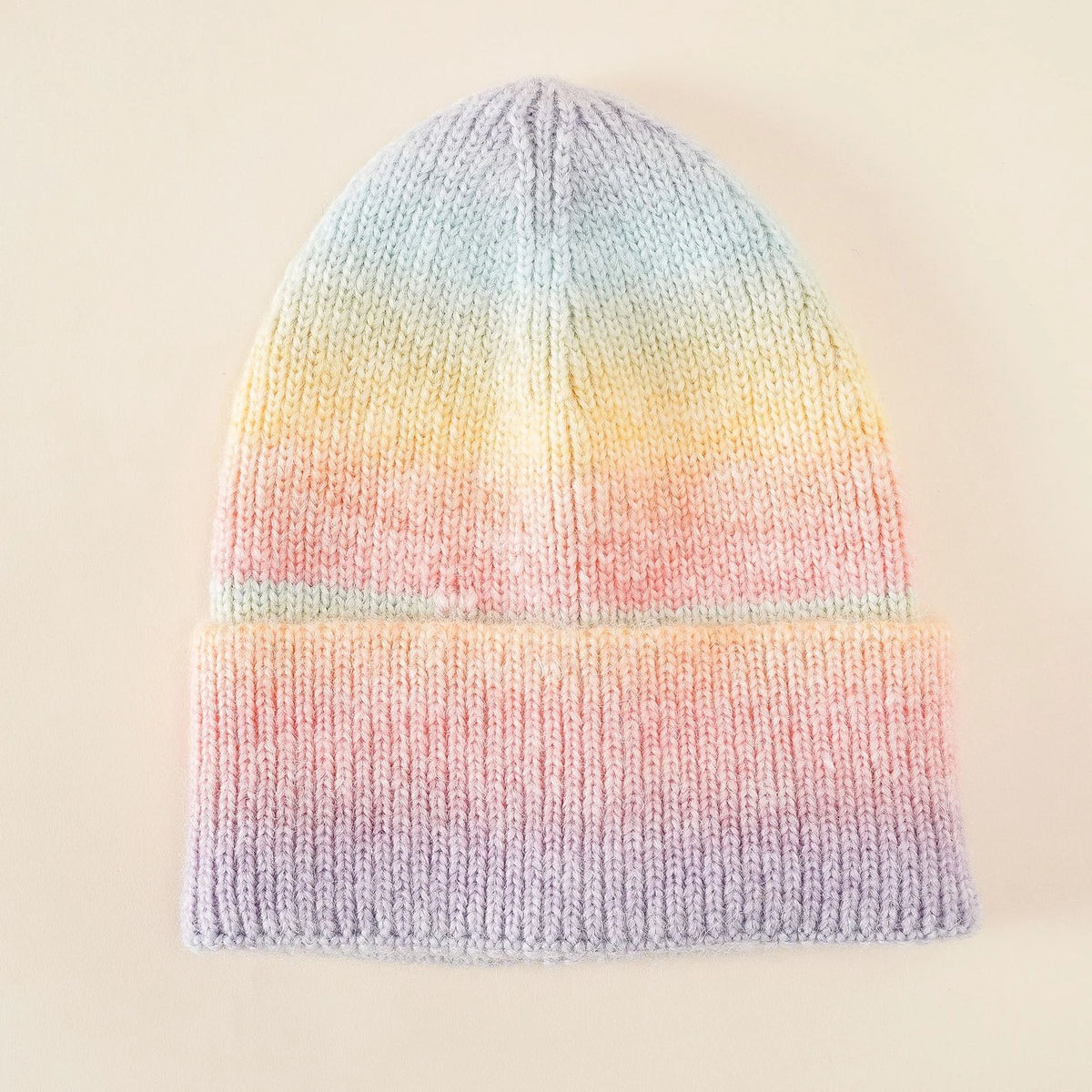 Women's Knit Hat Color Gradient Soft Warm 8