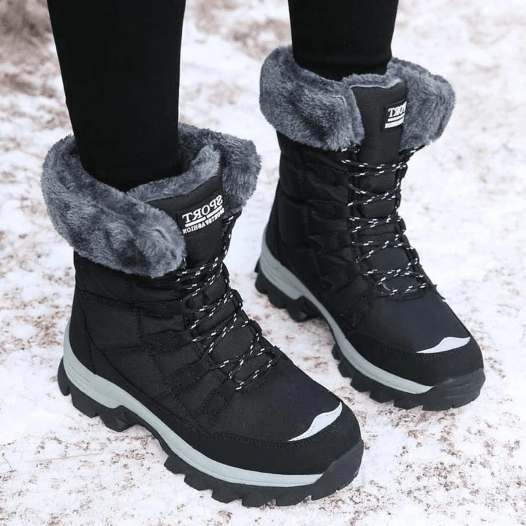 Women's Lace-Up Snow Boots | Winter Boots with Faux Fur Lining 1