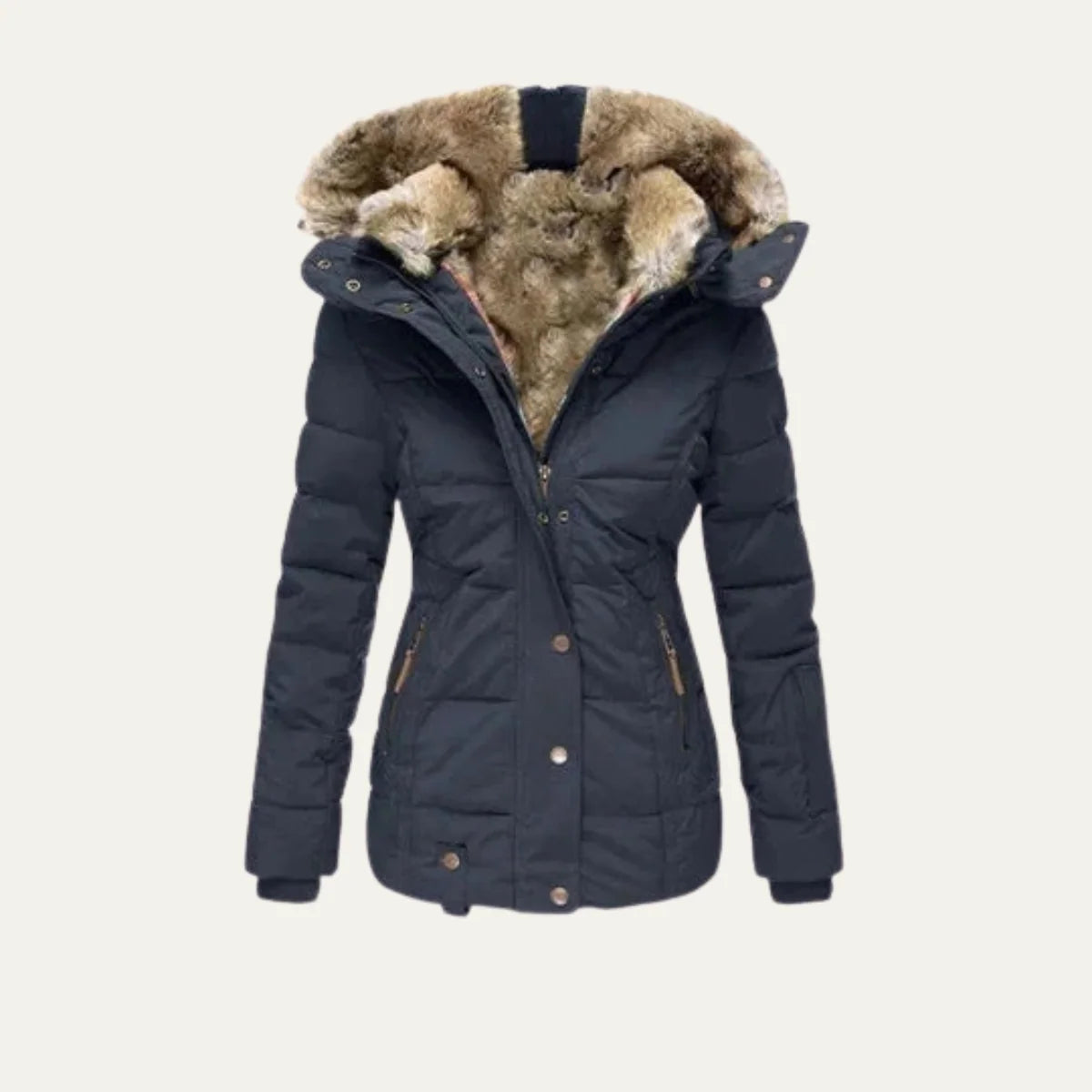 Women's Quilted Puffer Jacket Black Waterproof 7