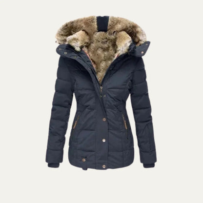 Women's Quilted Puffer Jacket Black Waterproof 7