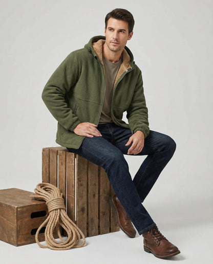 Woodland | Men's Fleece-Lined Zip Hoodie | Cold-Weather Layer 4