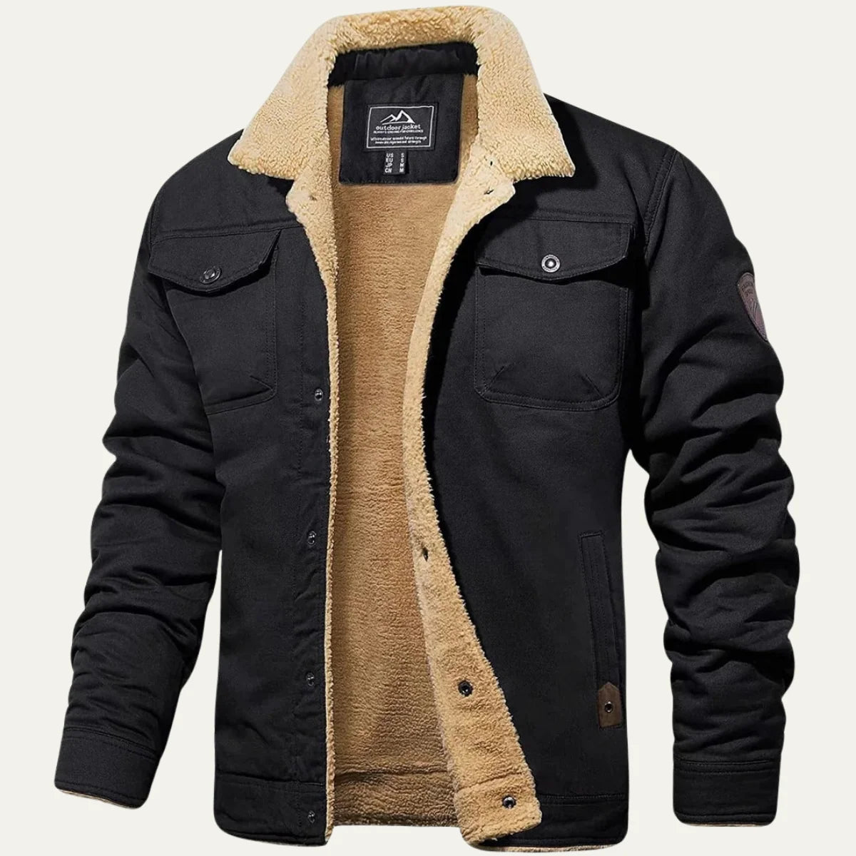 York Fleece Lined Winter Coat Men Warm Outerwear 4