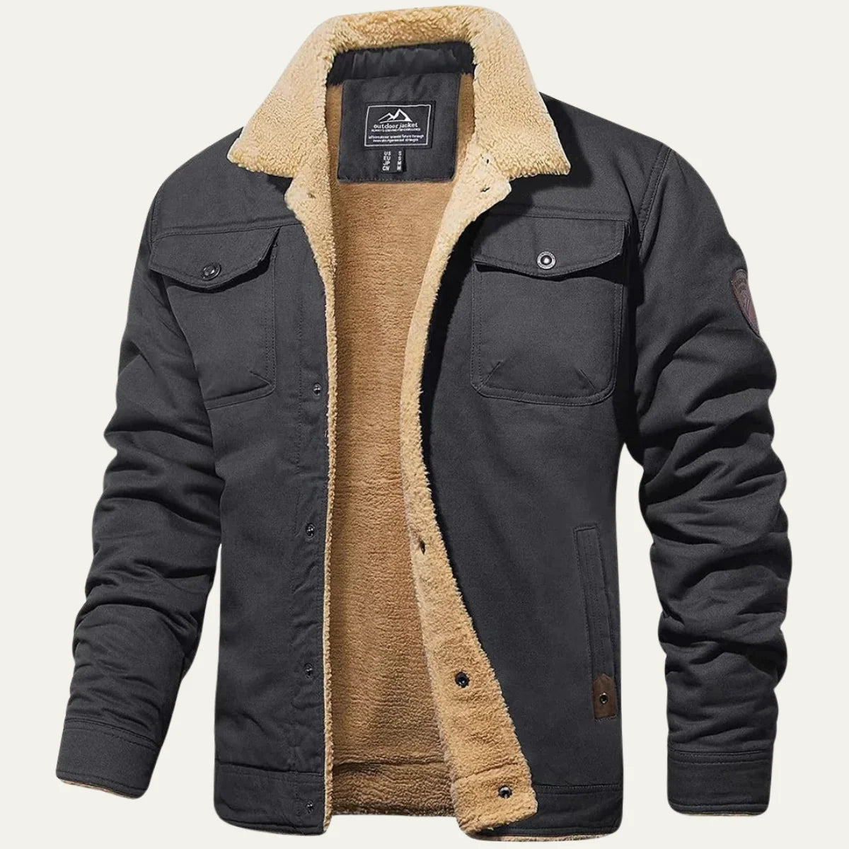 York Fleece Lined Winter Coat Men Warm Outerwear 6