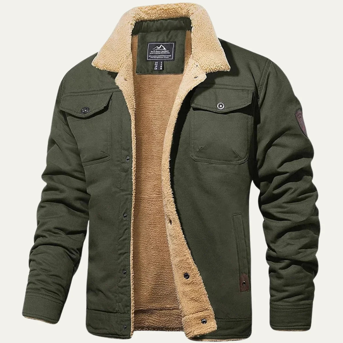 York Fleece Lined Winter Coat Men Warm Outerwear 8
