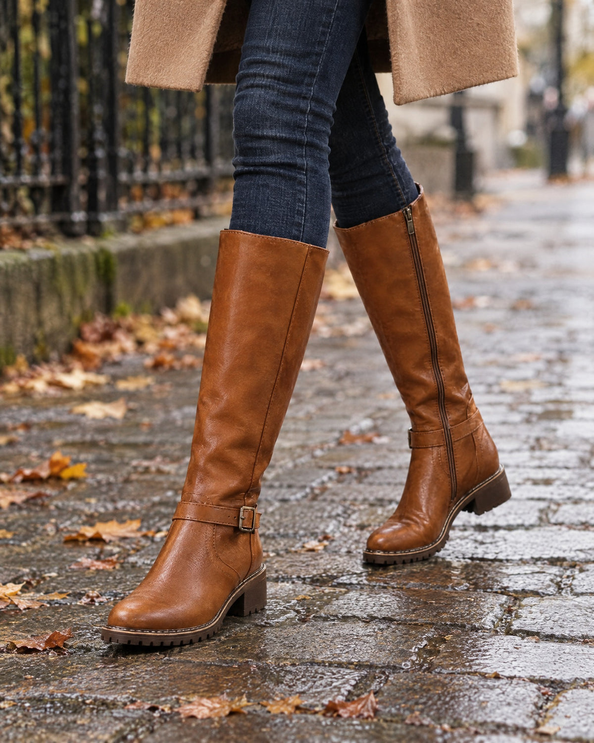Amelia | Women's Classic Premium Leather Boots – lifestyle