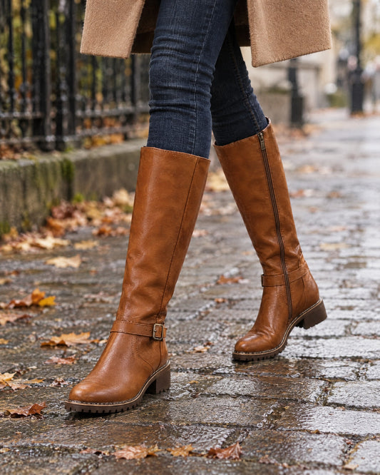 Amelia | Women's Classic Premium Leather Boots – lifestyle