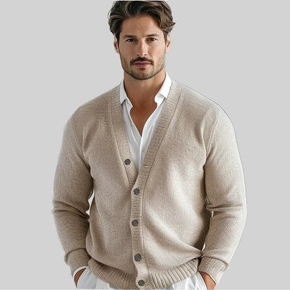 Men's Knit V-Neck Cardigan Regular Fit 0