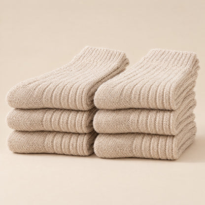 thick knit merino wool socks winter boot beige pack