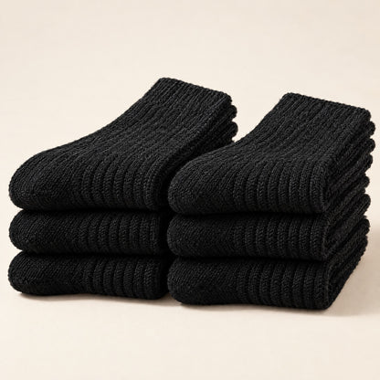 thick knit merino wool socks winter boot black pack