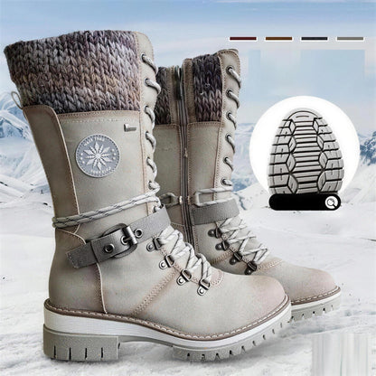 Women's Waterproof High-Top Winter Boots with Laces 7